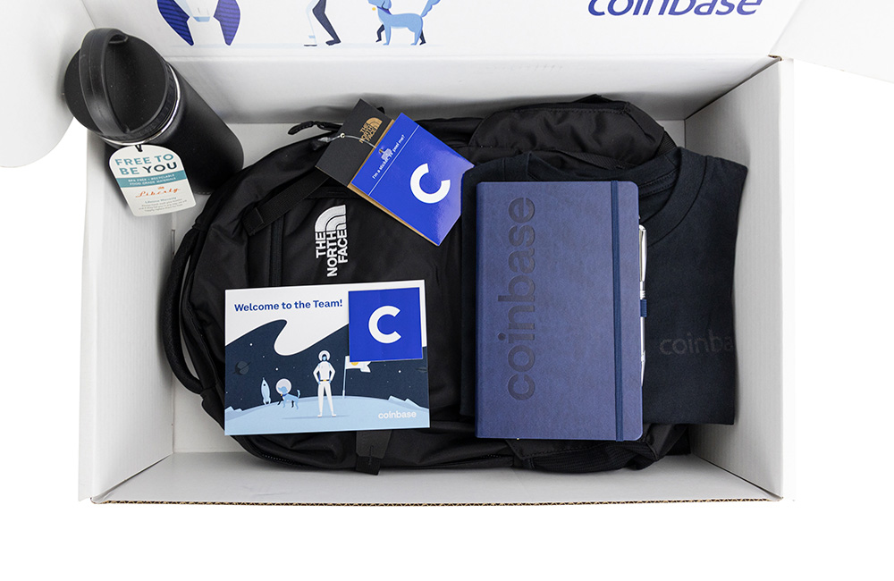 Coinbase employee recognition box