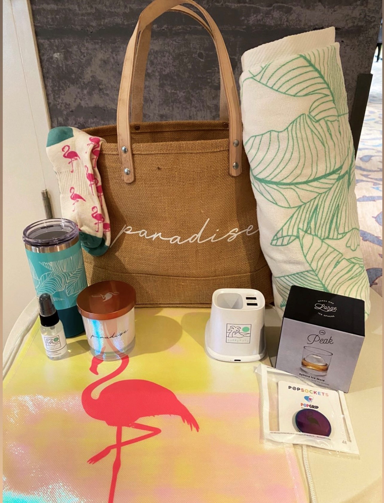 tropical event welcome bag