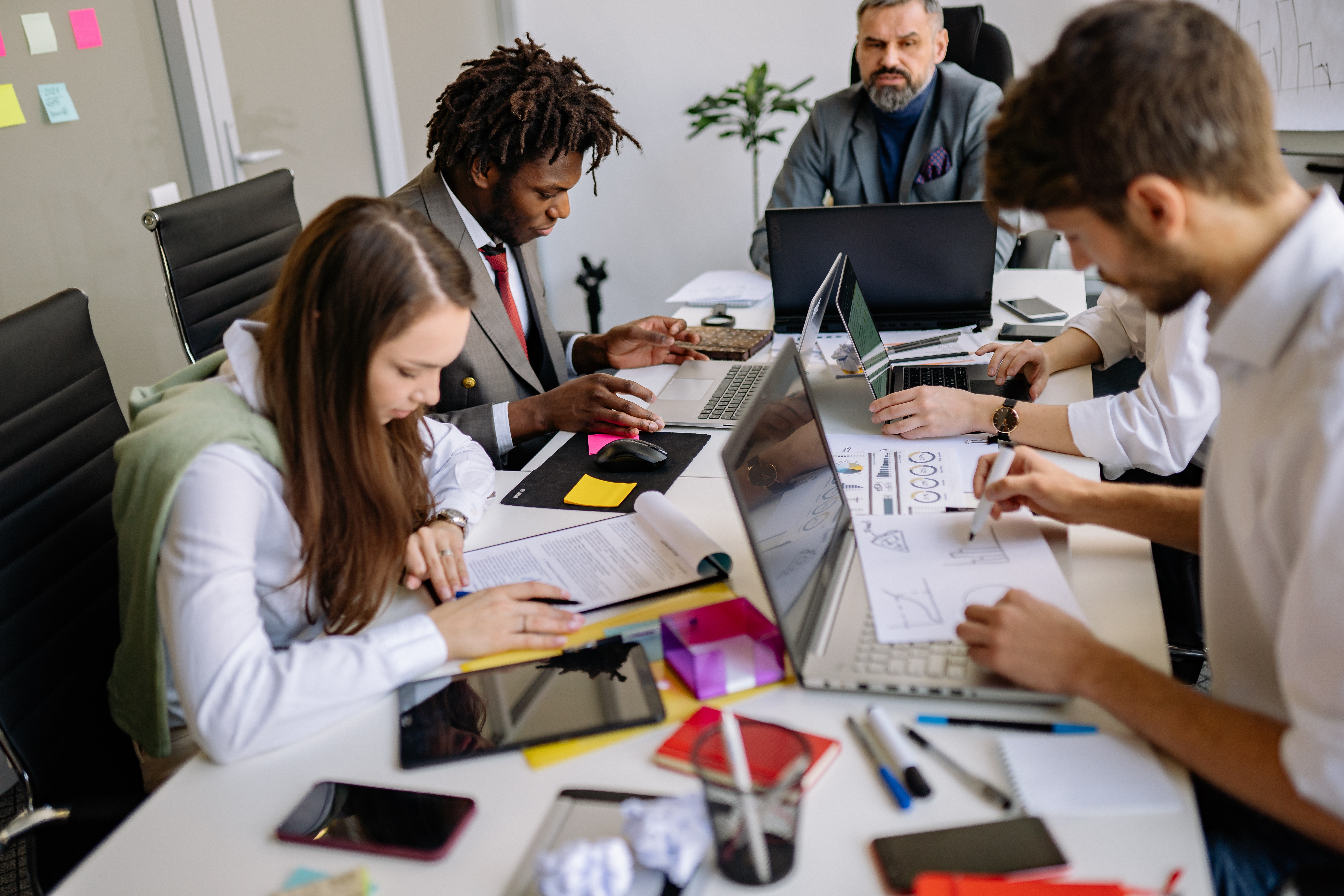 marketing team at a conference table